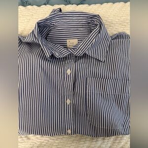 A New Day Women’s Blue and White Striped Shirt